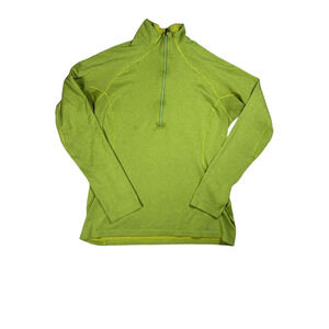 Patagonia Capilene 3 Midweight 1/2 Zip Womens Sz M Long Sleeve Green Base Layer